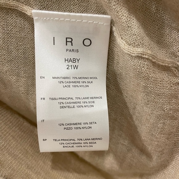 IRO HABY LACE TRIM V NECK Sweater - Picture 6 of 7